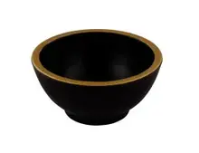 Elite Global Solutions - Kobe 13 oz Round Bowl W/ Gold Rim Decal (6 Per Case) - B245052-GLDB
