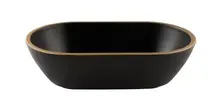 Elite Global Solutions - Kobe 45 oz Oval Bowl W/ Gold Rim Decal (3 Per Case) - B249102-GLDB