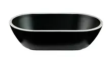 Elite Global Solutions - Kobe 45 oz Oval Bowl W/ Silver Rim Decal (3 Per Case) - B249102-SLVB