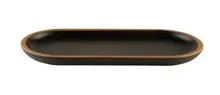 Elite Global Solutions - Kobe 10.25" x 4.75" Oval Plate W/ Gold Rim Decal (6 Per Case) - B252102-GLDB
