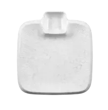 Elite Global Solutions - Hermosa 9" x 8" Gray Marble Chip & Dip Plate (6 Per Case) - B428090-GYM