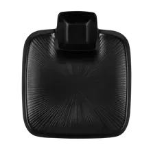 Elite Global Solutions - Hermosa 11.8" x 10" Black Chip & Dip Plate (6 Per Case) - B524105-B