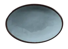 Elite Global Solutions - Vintage California Mojave 12.5" x 8.5" Cameo Blue Oval Crackle Plate (6 Per Case) - D8512OVM-CB