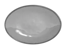 Elite Global Solutions - Vintage California Mojave 12.5" x 8.5" Gray Oval Crackle Plate (6 Per Case) - D8512OVM-G