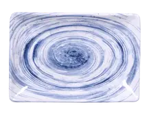 Elite Global Solutions - Van Gogh 10" x 6.75" Navy Design Rectangular Plate (6 Per Case) - D1061RC-ND