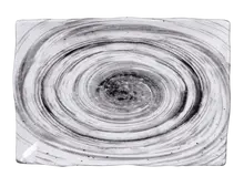 Elite Global Solutions - Van Gogh 12.1" x 8.5" Black Design Rectangular Plate (6 Per Case) - D1281RC-BD