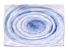 Elite Global Solutions - Van Gogh 12.1" x 8.5" Navy Design Rectangular Plate (6 Per Case) - D1281RC-ND