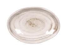 Elite Global Solutions - Van Gogh 7.75" x 5.6" Taupe Design Oval Plate (6 Per Case) - D751OV-TD