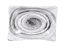 Elite Global Solutions - Van Gogh 7.1" x 5.25" Black Design Rectangular Plate (6 Per Case) - D7525RC-BD