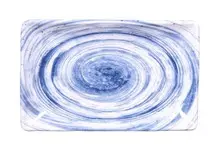 Elite Global Solutions - Van Gogh 8.5" x 5.3" Navy Design Rectangular Plate (6 Per Case) - D851RC-ND
