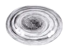 Elite Global Solutions - Van Gogh 8.75" x 6.5" Black Design Oval Plate (6 Per Case) - D861OV-BD