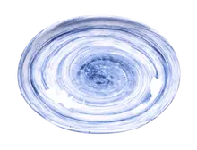 Elite Global Solutions - Van Gogh 8.75" x 6.5" Navy Design Oval Plate (6 Per Case) - D861OV-ND