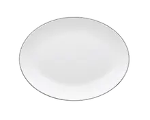 Elite Global Solutions - Viva 13" x 10.1" White W/ Black Trim Oval Plate (6 Per Case) - D2213L-W