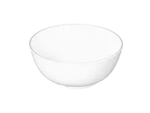 Elite Global Solutions - Viva 18 oz White W/ Black Trim Round Bowl (6 Per Case) - KD506L-W