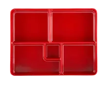 Elite Global Solutions - Karma 10.75" x 8.3" Red/Black Two-Tone Bento Box (3 Per Case) - JW11852T-BR