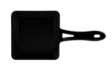 Elite Global Solutions - Illogical 5.3" Black Faux Cast Iron Square Fry Pan (6 Per Case) - MFP55-B