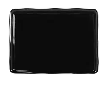 Elite Global Solutions - Edge 17.75" x 13" Black Rectangular Organic Tray (3 Per Case) - M1318-B
