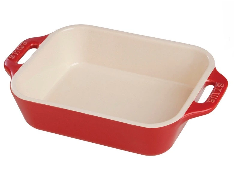 Staub - Cherry 7.5" x 6" Ceramic Rectangular Baking Dish