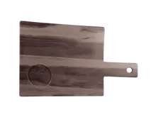 Elite Global Solutions - Fo Bwa 9.75" x 9" Faux Hickory Wood Rectangular Flat Board W/ 4" Handle (3 Per Case) - M109RC-HW
