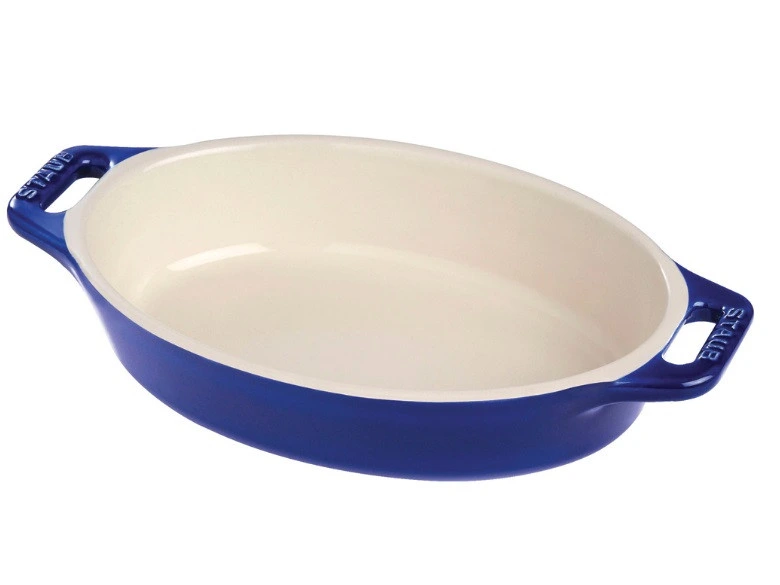 Staub - Blue 6.5" x 4.5" Ceramic Oval Baking Dish