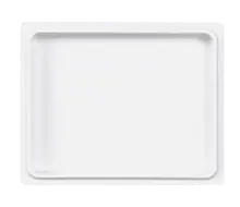 Elite Global Solutions - Modern European 7.5" x 6" White Low Profile Reversible Bin Lid (6 Per Case) - M7562LID-W