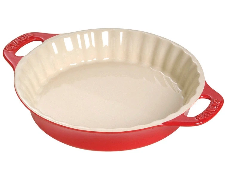 Staub - Cherry 9" Ceramic Pie Dish