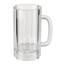 G.E.T - 20 oz Plastic Beer Mug (12 Per Case) - 00087-PC-CL