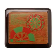 G.E.T - Fuji 6.5" x 5.5" x 3.2" Black & Red Two-Tone Deep Don Jyu Box W/ Cover (12 Per Case) -230-2-F