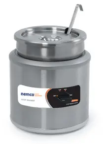 Nemco - 7 Qt Round Countertop Food Cooker/Warmer w/ Inset, Cover & Ladle - 6102A-ICL