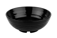 G.E.T - Black Elegance 35 oz Ribbed Bowl (12 Per Case) - B-787-BK