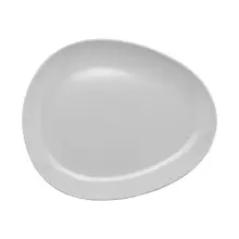 G.E.T - Siciliano 11″ x 9.25″ White Egg Shape Plate (12 Per Case) - CS-6111-W