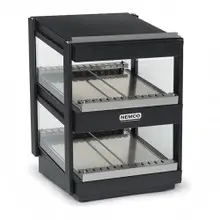Nemco - 24" Black Slanted Dual Shelf Heated Merchandiser - 6480-24S-B