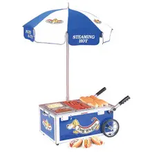 Nemco - Countertop Mini Hot Dog Cart w/ 2 x 1/4 Pans & 1 x 1/2 Pan - 6550-DW2