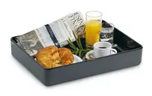 G.E.T - Milano 15.75" x 12" Black Bento Box (6 Per Case) - ML-86-BK
