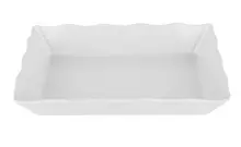 G.E.T - Milano 99 oz White Rectangular Scalloped Tray (6 Per Case) - ML-88-W