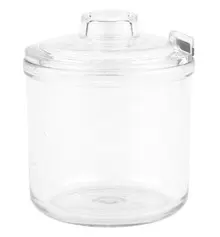 G.E.T - 8 oz Condiment Jar W/ Lid (24 Per Case) - CD-8-2-CL