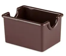 G.E.T - 3.5" x 2.5" Brown Plastic Sugar Caddy (24 Per Case) - SC-66-BR