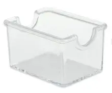 G.E.T - 3.5" x 2.5" Clear Plastic Sugar Caddy (24 Per Case) - SC-66-CL