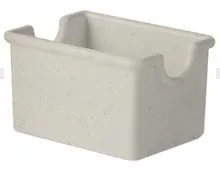 G.E.T - 3.5" x 2.5" Ironstone Plastic Sugar Caddy (24 Per Case) - SC-66-IR