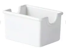 G.E.T - 3.5" x 2.5" White Plastic Sugar Caddy (24 Per Case) - SC-66-W