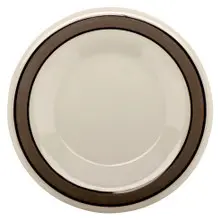 G.E.T - Diamond Cambridge 9" Ivory Wide Rim Plate (24 Per Case) - WP-9-CA