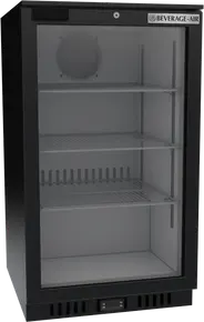 Beverage-Air - 21" Countertop Glass Door Black Merchandiser w/ 1 Swing Door - CT96HC-1-B