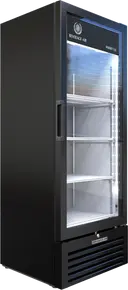 Beverage-Air - 25" Marketeer Glass Door Black Merchandiser w/ 1 Swing Door - MT12-1B