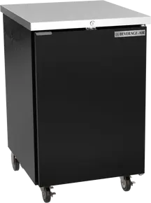 Beverage-Air - 24" Black Mobile Back Bar w/ 1 Solid Swing Door - BB24HC-1-B