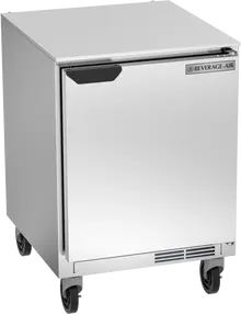 Beverage-Air - 24" Mobile Undercounter Shallow Depth Refrigerator w/ 1 Solid Swing Door - UCR24HC