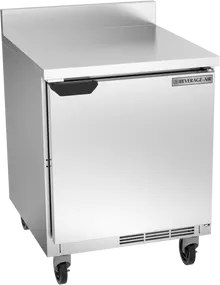 Beverage-Air - 27" Mobile Worktop Refrigerator w/ 1 Solid Swing Door & Foamed-In Backsplash - WTR27AHC-FIP