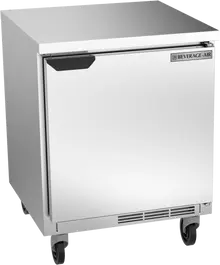 Beverage-Air - 27" Mobile Worktop Shallow Depth Refrigerator w/ 1 Solid Swing Door - WTR27HC-FLT