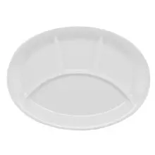 G.E.T - Diamond White 13" x 9.5" 4-Compartment Plate (12 Per Case) - CP-134-W