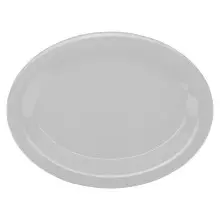 G.E.T - Diamond White 12" x 9" Oval Platter (12 Per Case) - OP-120-DW