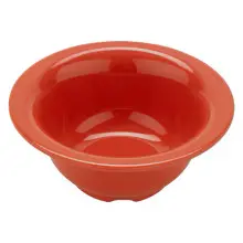 G.E.T - Diamond Mardi Gras 10 oz Rio Orange Rim Bowl (48 Per Case) - B-105-RO